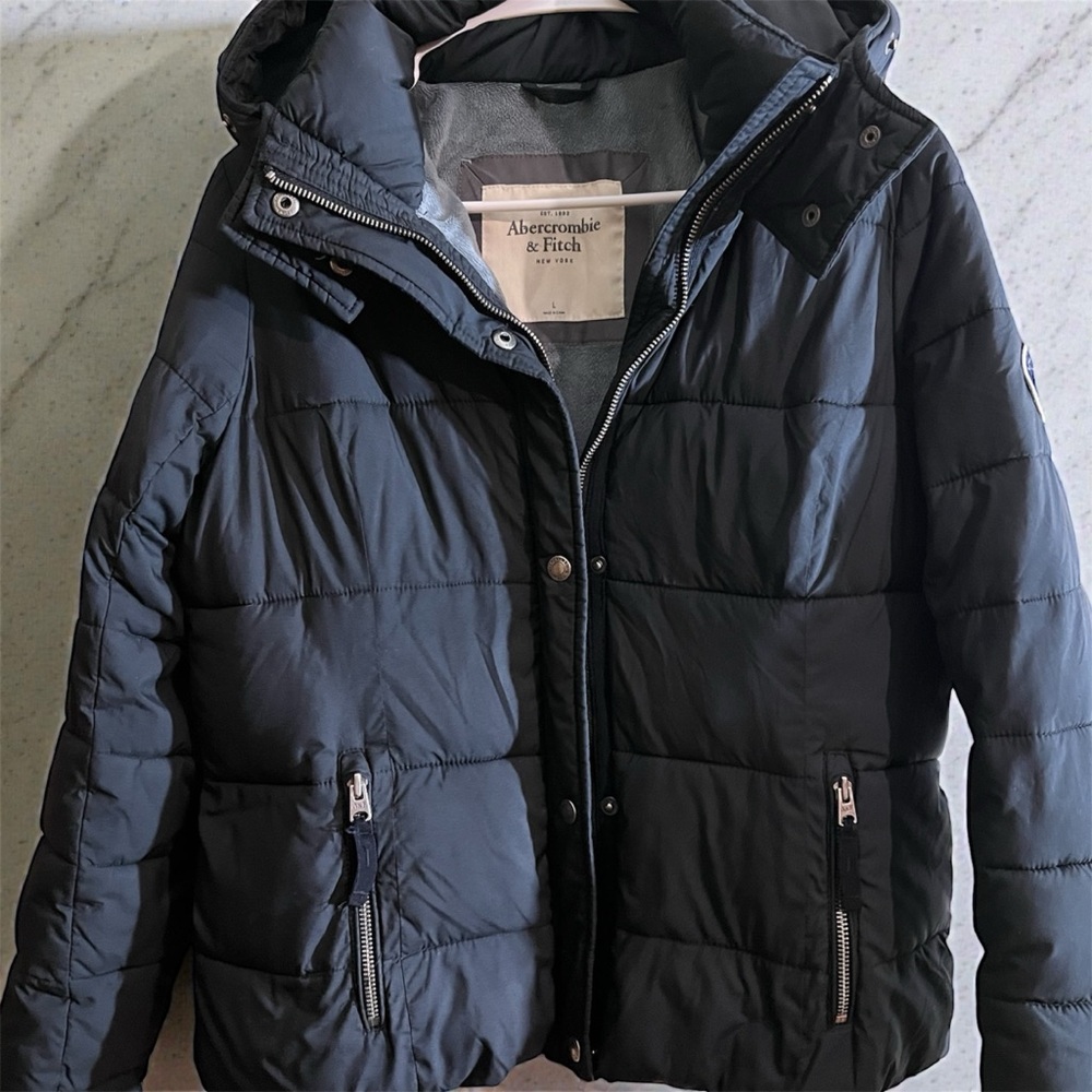 Abercrombie & Fitch Black Puffer Jacket